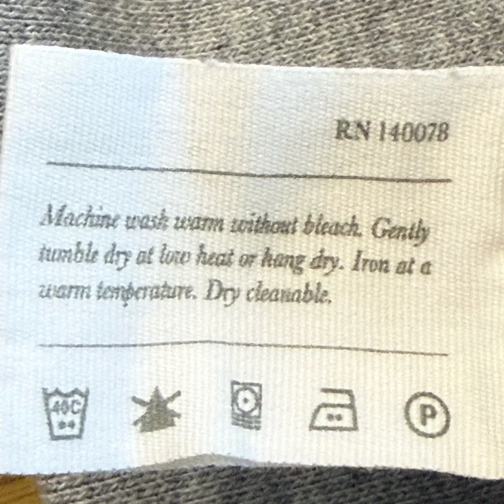 Handvaerk Varsity Crewneck Sweatshirt Gray Cotton XL NWT Classic